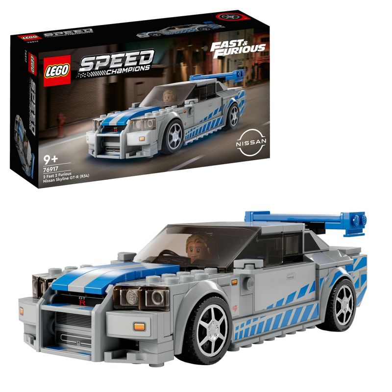 LEGO-Speed-Champions-76917-2-Fast-2-Furious-Nissan-Skyline-GT-R--R34--Macchina-Giocattolo-da-Collezione-2023-Giochi-per-Bambini