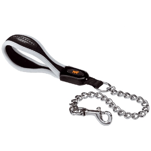 Guinzaglio Ferplast Ergocomfort Metal, modello 75477017, in Grigio e Nero, per passeggiate confortevoli