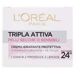 L’Oréal Paris Tripla Attiva Crema Idratante Protettiva Pelli Secche O Sensibili, 50 Ml