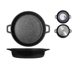 Tegame H&H antiaderente alto 2 manici in pietra diametro 40 Cm