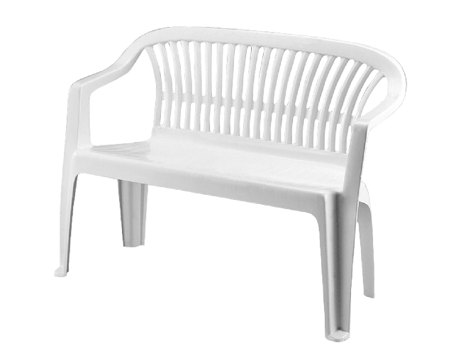 Panchina Divanetto 'Diva' In Resina Di Polipropilene Bianco