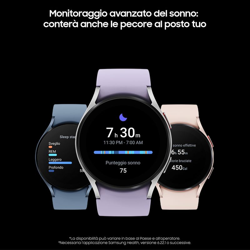 Samsung-Galaxy-Watch5-44mm-Smartwatch-Ghiera-Touch-in-Alluminio-Memoria-16GB-Silver