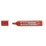 Tratto Marker marcatore permanente Punta smussata Rosso 12 pz