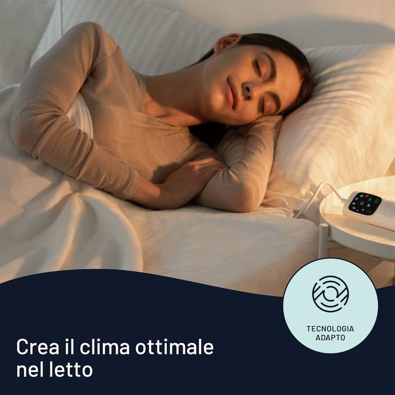 Imetec-Scaldasonno-Adapto-maxi-coprimaterasso-singolo-195x90-cm-basso-consumo-riscaldamento-rapido-temperatura-personalizzata-tessuto-anallergico-trapuntato-comando-a-6-temperature