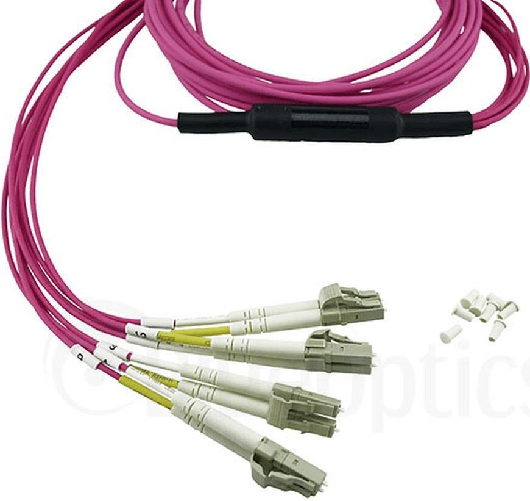 BlueOptics Cavo breakout in fibra ottica MTP-4xLC OM4 10 metri