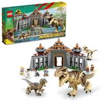 LEGO-Jurassic-Park-76961-Centro-Visitatori--l’Attacco-del-T.-Rex-e-del-Raptor-Set-con-2-Dinosauri-Giocattolo-e-6-Minifigure