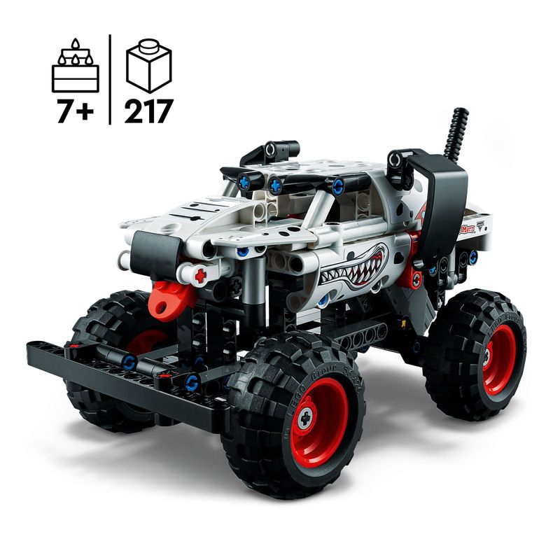 LEGO-Technic-42150-Monster-Mutt-Monster-Jam-Dalmata-Set--2-in-1-con-Pull-Back-Auto-Offroad-Monster-Truck-e-Camion-Giocattolo