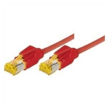 Tecline  Cavo patch S/FTP PiMF Cat 6a rosso 20 m per 10 Gigabit/s senza alogeni con cavo Draka e connettori