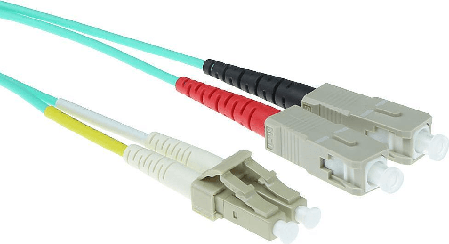 ACT  Cavo patch in fibra multimodale ACT da 40 metri LSZH 50/125 OM3 duplex con connettori LC e SC