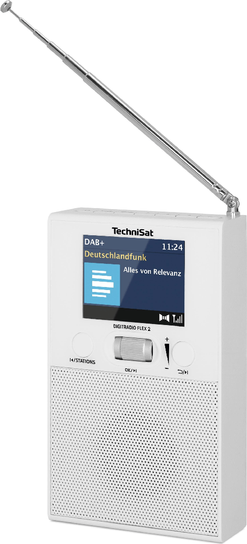 TechniSat DigitRadio FLEX 2 - DAB-Radio - 1.5 Watt (Gesamt) - wei
