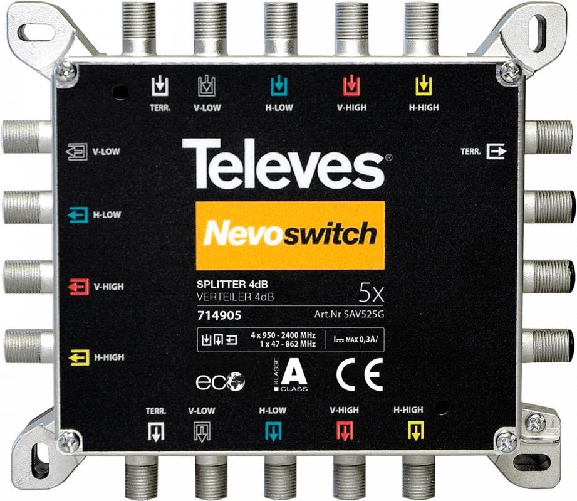 Televisori 714905 Distribuzione Satblock 5 Ingni 10 uscite (714905)
