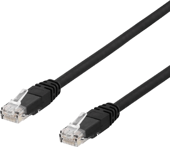 Cavo di rete Deltaco TP-61SAU nero 1 m Cat6a U/UTP (UTP) (TP-61SAU)