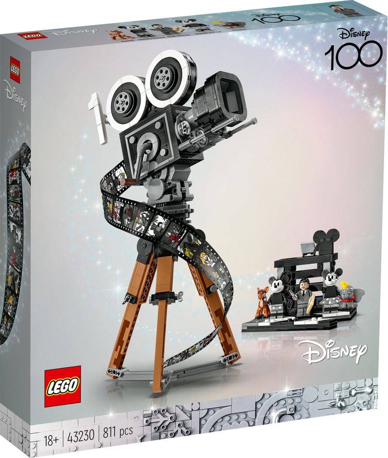 LEGO-Disney-43230-Cinepresa-Omaggio-a-Walt-Disney-100°-Anniversario-con-Minifigure-di-Topolino-e-Minnie-Regali-Donna-e-Uomo
