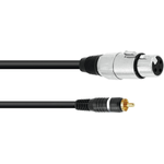 Omnitronic 30224028 XLR Adapterkabel [1x Cinch-Stecker - 1x XLR-Buchse 3 polig] 2.00 m Schwarz (30224028)