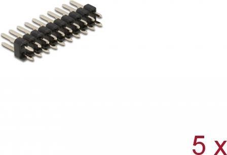 Delock-Pin-header-10-pin-passo-254-mm-2-file-dritto-5-pezzi