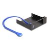 Delock-5.25--Metall-Einbaurahmen-fA¼r-Slim-Bay-Wechselrahmen-mit-USB-5-Gbps--18006-