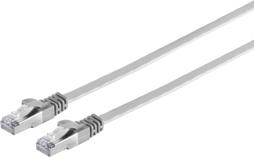 ShiverPeaks Cavo piatto Shiverpeaks RJ45 con cavo grezzo Cat.7 sottile grigio 3 m (75513-SL)