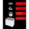 Unold-Doppio-Gelatiera-compressore-24-L-250-W-Acciaio-satinato-Bianco