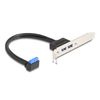 Staffa-per-slot-Delock-1-x-presa-USB-5-Gbps-su-palo-angolata-a-90-su-2-x-presa-USB-5-Gbps-Tipo-A-da-50-cm