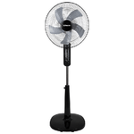 Termozeta Ventilatore a piantana 125cm con timer e telecomando 5 pale nero/cromo/grigio