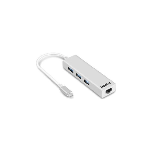 Hamlet-XHUB331TCL-replicatore-di-porte-e-docking-station-per-laptop-USB-3.2-Gen-1--3.1-Gen-1--Type-C-Bianco