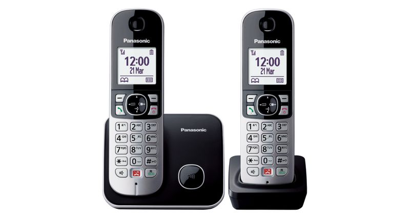 Panasonic-KX-TG6852JTB-telefono-Telefono-DECT-Identificatore-di-chiamata-Nero-Grigio