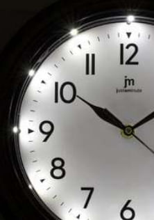 Lowell-Orologio-da-Parete-Nero-30cm-Cassa-in-Abs-Luce-Led-Attivabile-Movimento-Continuo