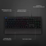 Logitech-G213-Prodigy-Tastiera-Gaming-Cablata-LIGHTSYNC-RGB-Tasti-Retroilluminati-Resistente-Agli-Schizzi-Tasti-Personalizzabili-Controlli-Dedicati-Multimediali-QWERTY-Layout-Italiano-Nero