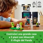 LEGO-Minecraft-21245-Il-rifugio-di-panda-giocattolo-della-casa-con-figurine-per-animali-e-scheletro