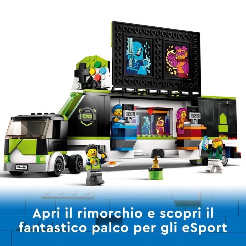 LEGO-60388-City-Camion-dei-Tornei-di-gioco-Set-con-Veicolo-Giocattolo-per-i-Fan-dei-Videogiochi-e-di-eSport-Idee-Regalo-per-Bambini-e-Bambine