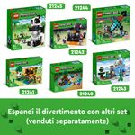 LEGO-Minecraft-21245-Il-rifugio-di-panda-giocattolo-della-casa-con-figurine-per-animali-e-scheletro