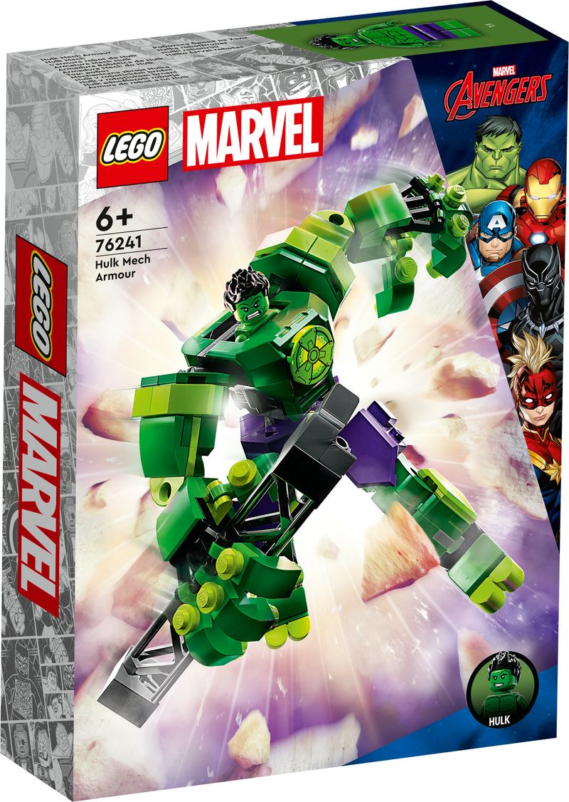 LEGO-76241-Marvel-Armatura-Mech-Hulk-Set-Action-Figure-Supereroe-Avengers-Idea-Regalo-di-Compleanno-Modellino-da-Costruire-Giochi-per-Bambini-e-Bambine-dai-6-Anni