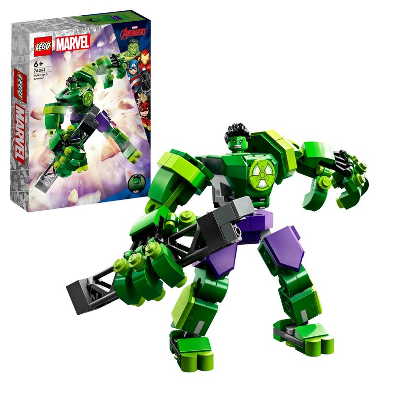 LEGO-76241-Marvel-Armatura-Mech-Hulk-Set-Action-Figure-Supereroe-Avengers-Idea-Regalo-di-Compleanno-Modellino-da-Costruire-Giochi-per-Bambini-e-Bambine-dai-6-Anni