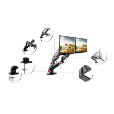 Jolly-Line-Supporto-Universale-da-Tavolo-per-2-Monitor-17--32--6.5Kg