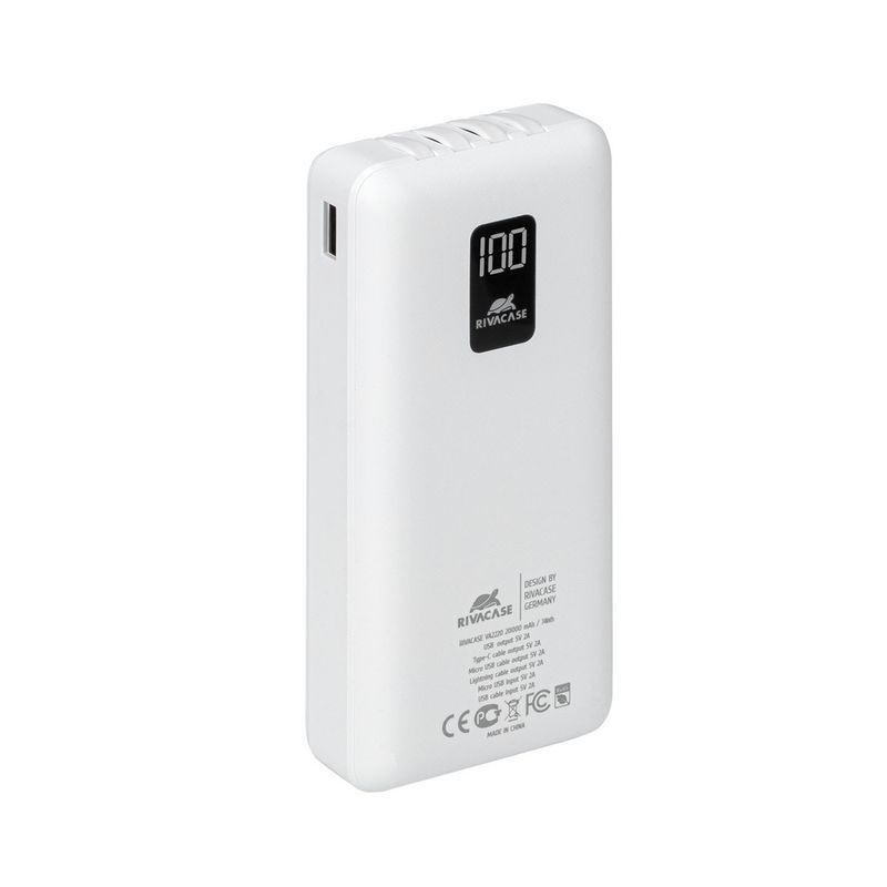 Rivacase-VA2220-batteria-portatile-Polimeri-di-litio--LiPo--20000-mAh-Bianco