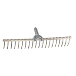 5 x rastrello alluminio 20 denti tondi