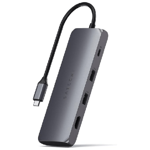 Satechi-ST-UCHSEM-replicatore-di-porte-e-docking-station-per-notebook-Cablato-USB-3.2-Gen-2--3.1-Gen-2--Type-A-Grigio