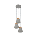 Lampadario-Contemporaneo-Tarega-3-Luci-Acciaio-Grigio