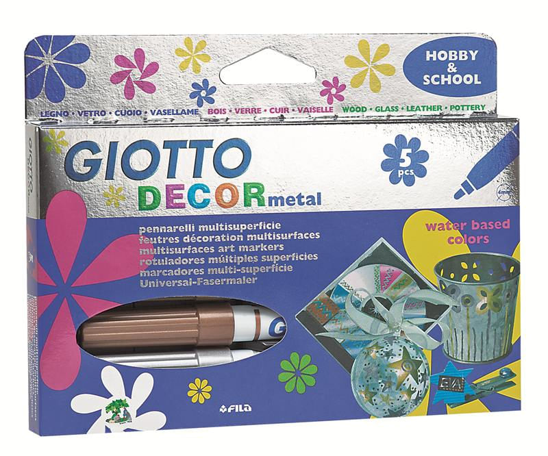 Giotto-Decor-Metal-marcatore-permanente-Multi-5-pezzo-i-