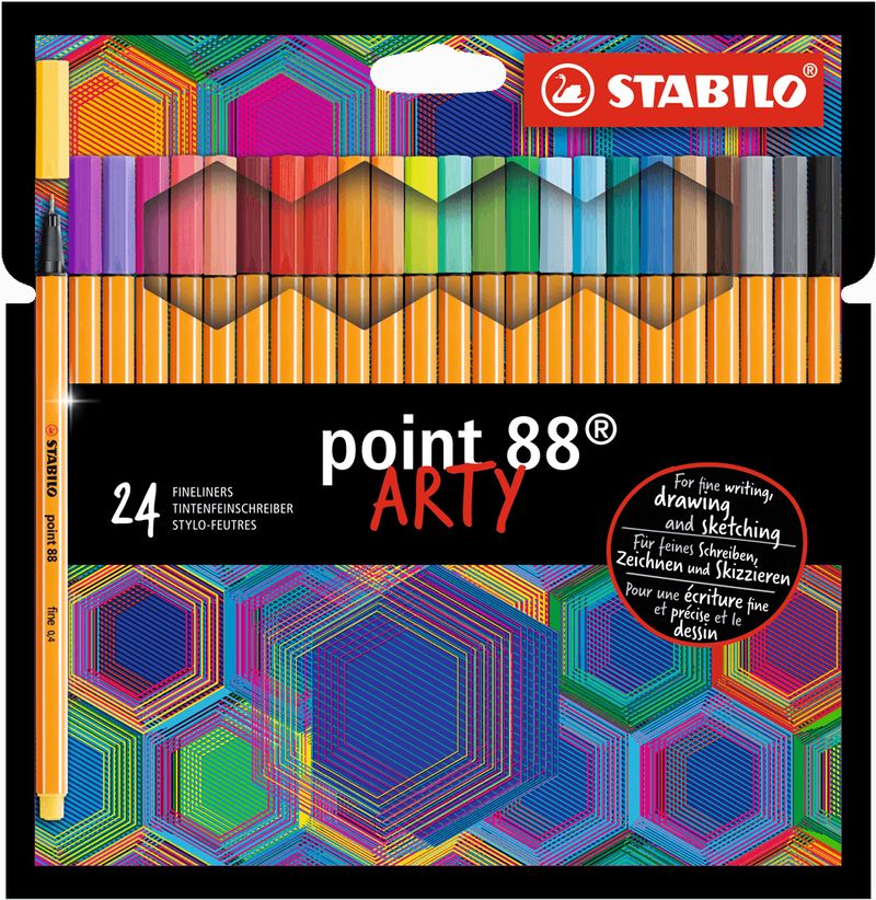 STABILO-point-88-ARTY-penna-tecnica-Fine-Multicolore-24-pezzo-i-