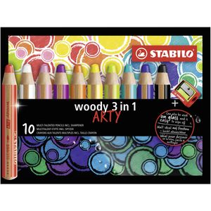 STABILO Woody 3 in 1 ARTY pastello colorato Multicolore 10 pz