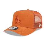 New Era Los Angeles Dodgers MLB Tonal Mesh Brown A-Frame Adjustable Trucker cap - One-Size