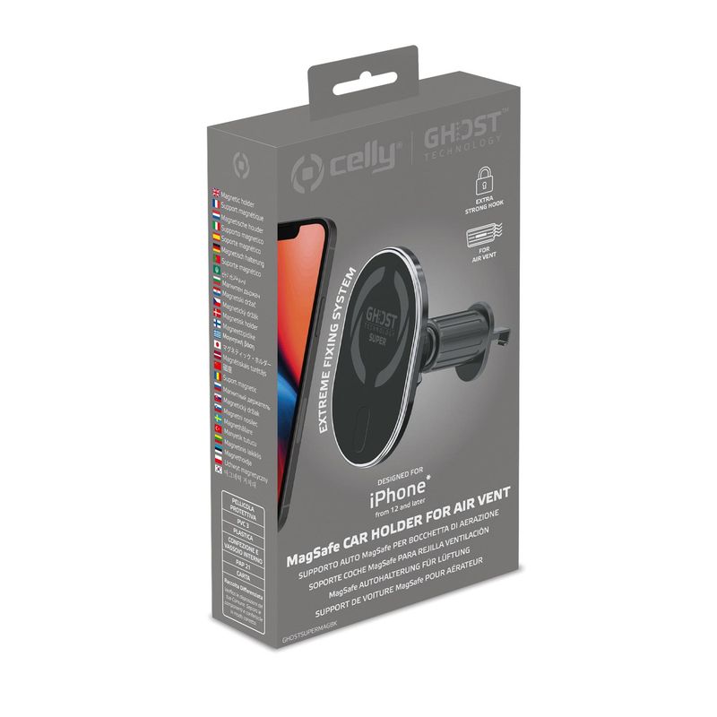 Celly-GHOSTSUPERMAG-Supporto-passivo-Telefono-cellulare-smartphone-Nero