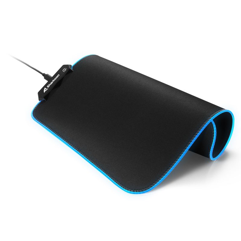 Sharkoon-1337-RGB-V2-Gaming-Mat-Tappetino-per-mouse-per-gioco-da-computer-Nero