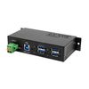 HUB-USB-3.2-Gen1-esterno-a-4-porte-con-cavo-USB-e-kit-guida-Din