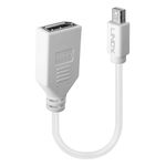 Lindy 41021 cavo DisplayPort 015 m Mini DisplayPort Bianco (Adapter Cable Mini-Dp M/Dp - F Premium Shielded - Warranty 1