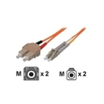 Cavo patch in fibra ottica 50/125 m fibra OM2 connettore duplex SC/connettore duplex LC arancione 30 m (85603)