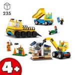 LEGO City 60391 Camion da Cantiere e Gru con Palla da Demolizione, Set con Veicoli Giocattolo