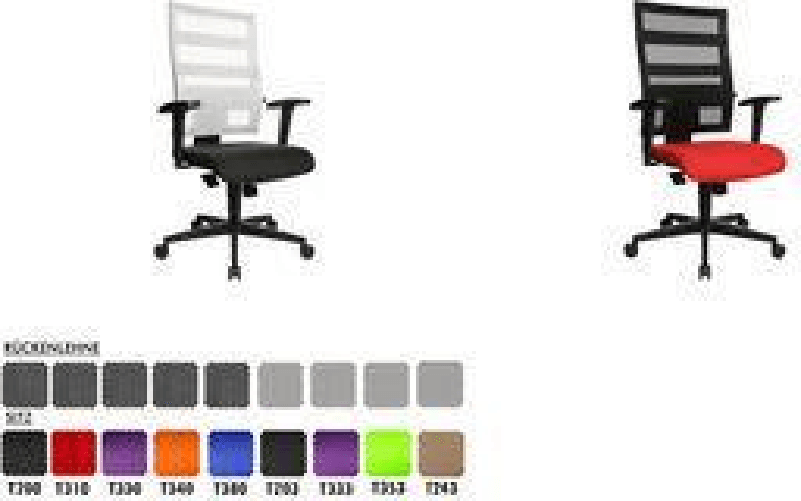 Topstar BÃ¼rodrehstuhl "X-Pander", schwarz - schwarz RÃ¼ckenlehne Netzstoff: schwarz, Sitzbezug Trevira: schwarz (9500 T20
