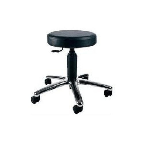 Topstar Drehhocker "TEC 70 - chrom", Stoffbezug: schwarz extra dick gepolsterter Sitz in Kunstleder, formschÃ¶nes - (7227